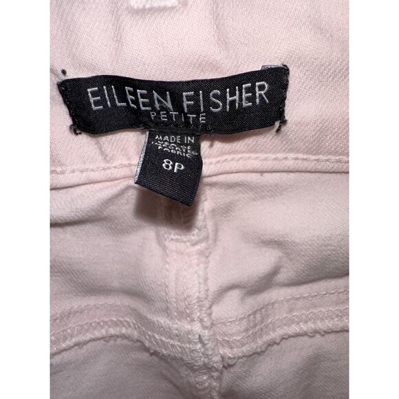 Eileen Fisher Velveteen Pants 8P Petite Organic Cotton‎ Light Pink Stretch Soft - Picture 7 of 8